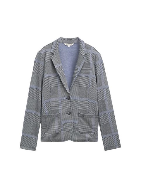 Bild von TOM TAILOR Damen 1043181 Blazer mit Karomuster, 36217-Navy Blue Check, 52
