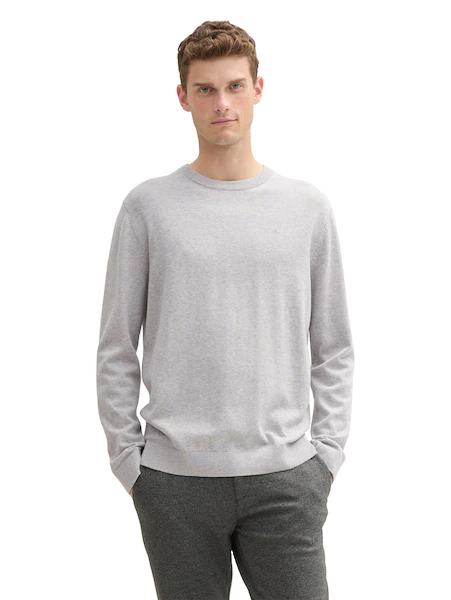 Bild von Pullover mit Rundhalsausschnitt aus reiner Baumwolle
