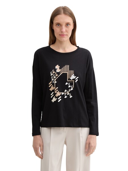 Bild von TOM TAILOR Langarmshirt Print Langarmshirt aus Bio-Baumwolle