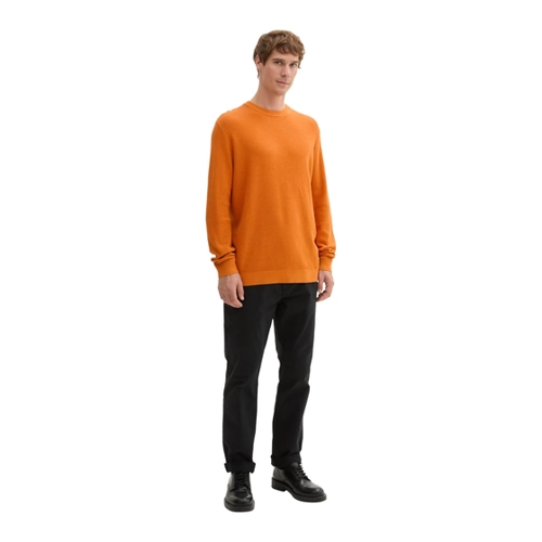 Bild von TOM TAILOR Herren Basic Strickpullover aus Baumwolle - Parasol Brown Melange