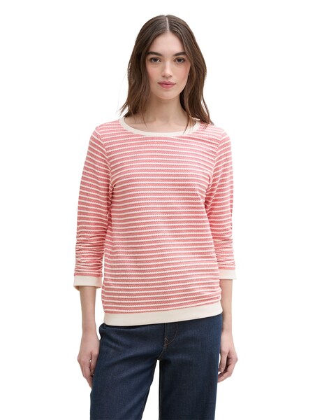 Bild von DENIM TOM TAILOR Sweatshirt, geraffte 3/4-Ärmel, für Damen, rot, XXL