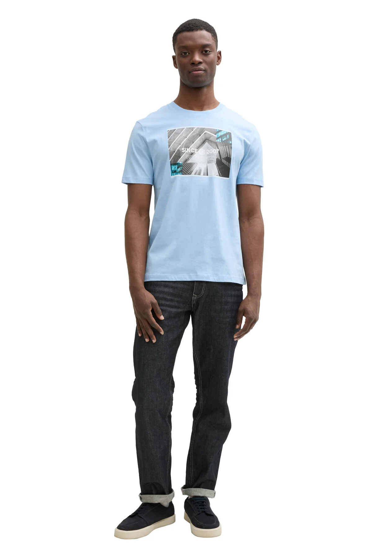 Bild von Tom Tailor Denim Mittelblaues T-shirt - M