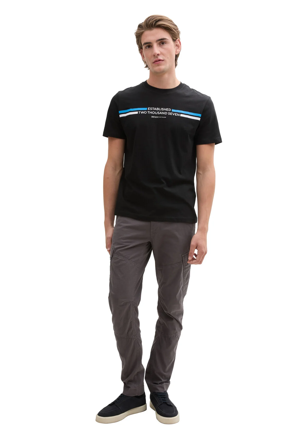 Bild von Tom Tailor Denim Schwarzes T-shirt - XL