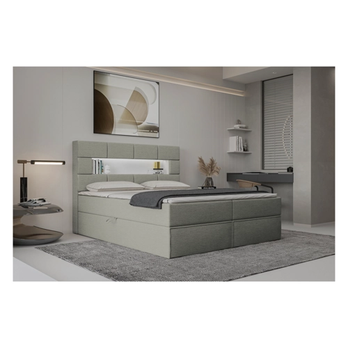 Bild von 99rooms Comfy Boxspringbett 200x200 cm Grau
