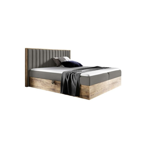 Bild von 99rooms Arizona Boxspringbett 180x200 cm Kunstleder SOFT Grau