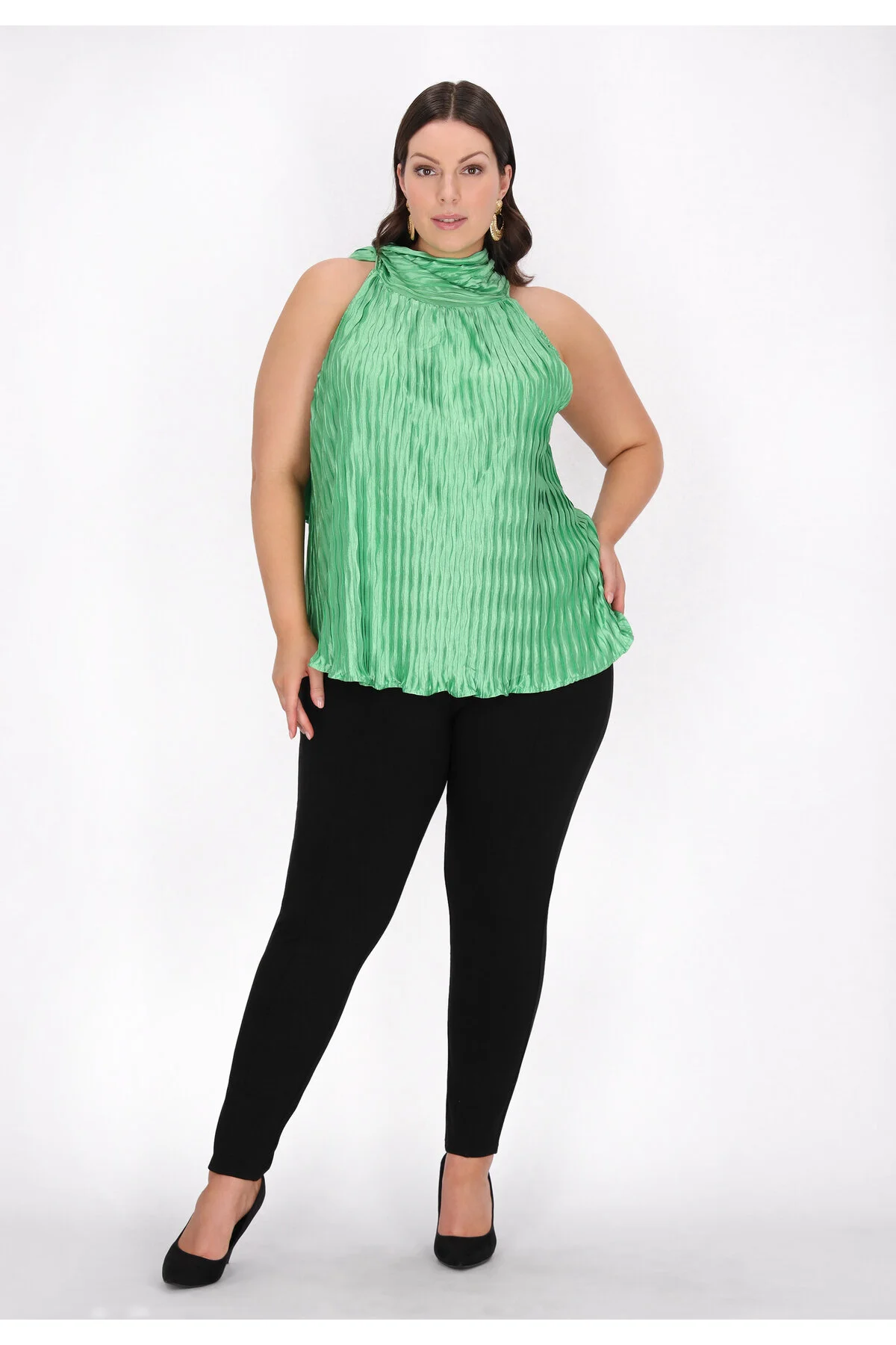Bild von Faina Hemd Grün Relaxed Fit für Damen - 3XL