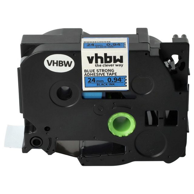Bild von Vhbw - 1x Schriftband-Kassette kompatibel mit Brother pt 9600, 9700PC, 9800PCN, Cube+, 9500pc Etiketten-Drucker 24mm Schwarz auf Blau, Extra Stark