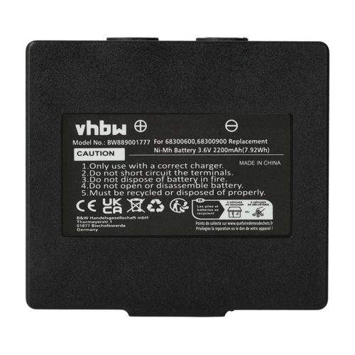 Bild von vhbw Ersatzakku für Hetronic RHE3614KG und RHE3620KG