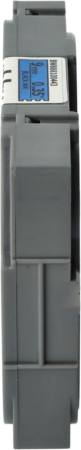 Bild von vhbw 1x Schriftband-Kassette kompatibel mit Brother PT 1800+, 1800ECC, 1810, 1830SC, 1830VP, 1830 Etiketten-Drucker 9mm Schwarz auf Blau, Extra Stark