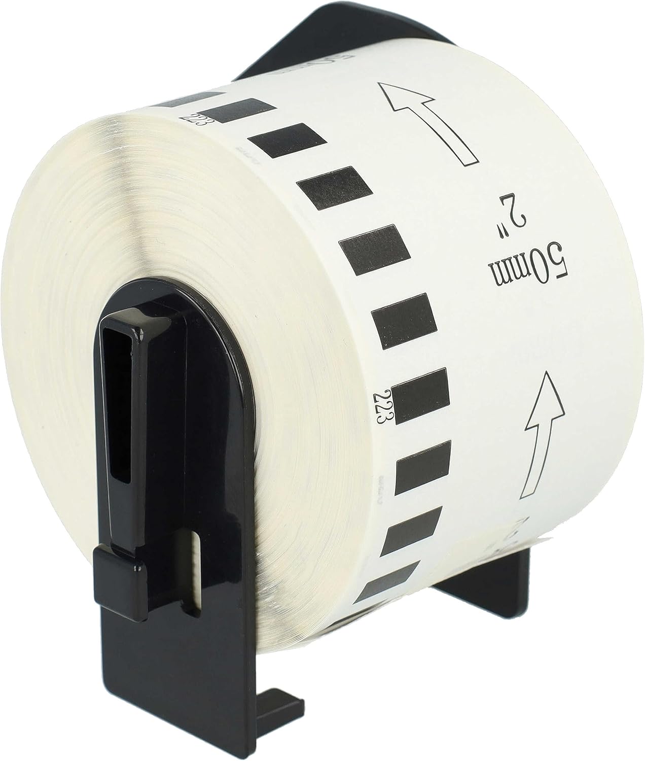 Bild von vhbw 2x Etiketten-Rolle mit Halter 50mm x 30,48m (1 Etikette) kompatibel mit Brother PT QL-1110 Series, QL-500 Etiketten-Drucker - Premium
