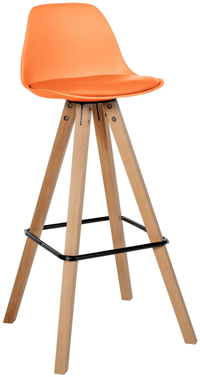 Bild von Barhocker Corbin Kunstleder Square natura orange