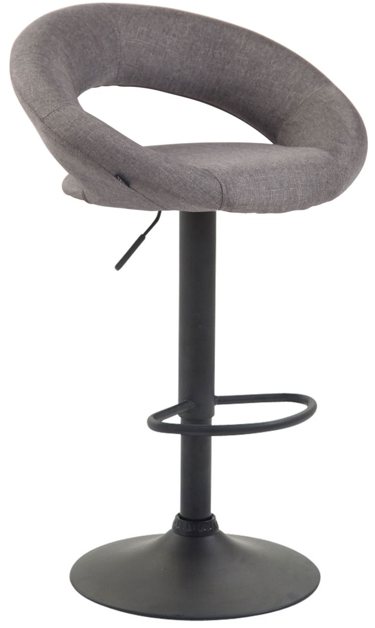 Bild von Barhocker Olinda Stoff schwarz grau