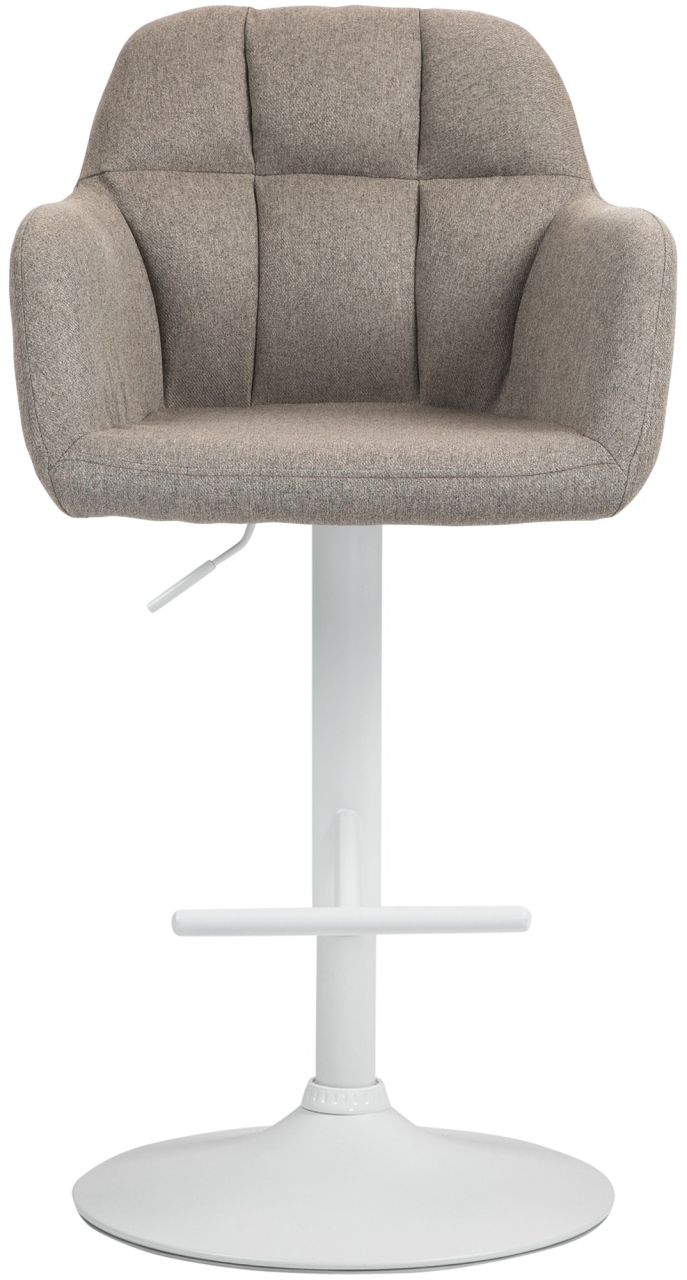 Bild von Barhocker Natoma Stoff weiß taupe