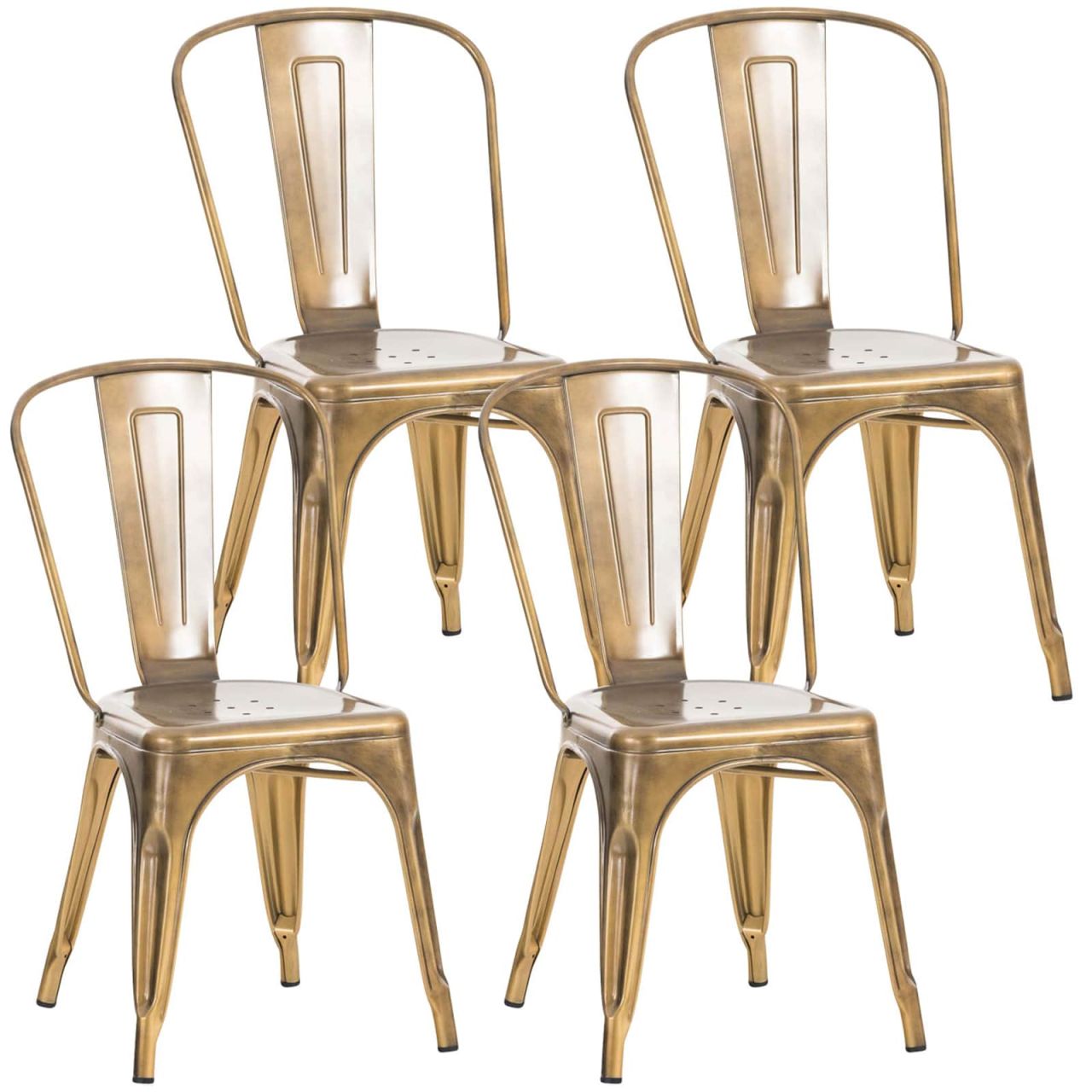 Bild von 4er Set Stuhl Benedikt gold