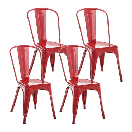 Bild von 4er Set Stuhl Benedikt rot von CLP