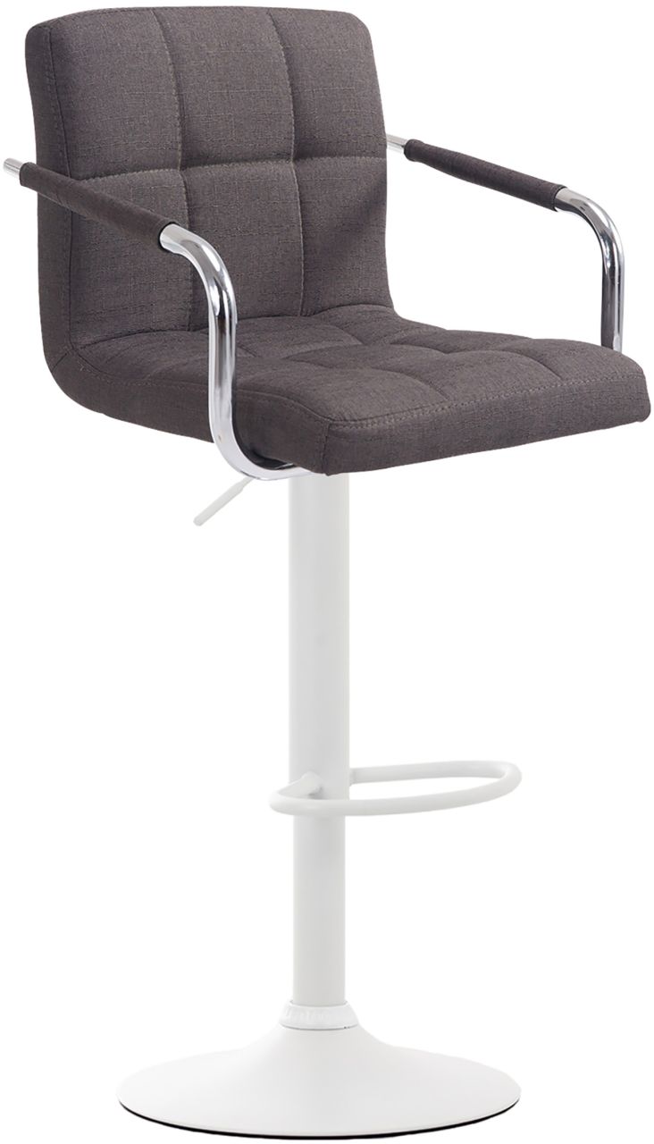 Bild von Barhocker Lucy V2 Stoff weiß dunkelgrau