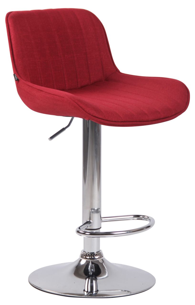 Bild von Barhocker Lentini Stoff chrom rot