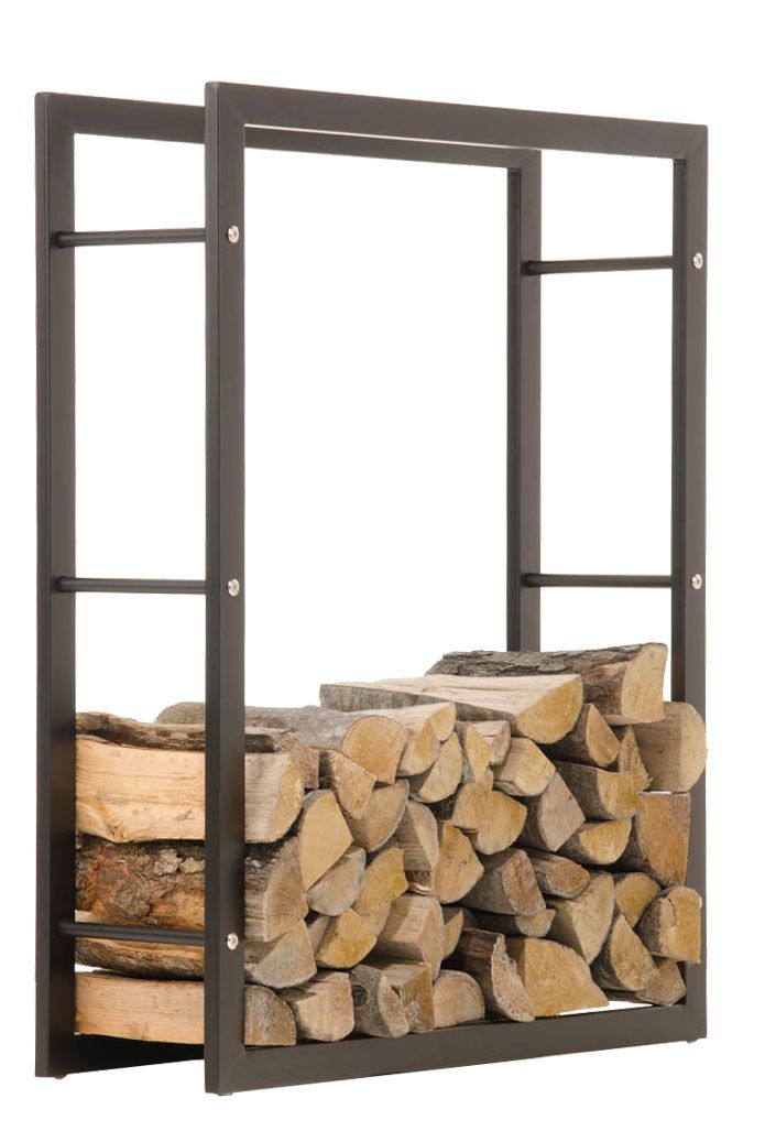 Bild von Kaminholzständer Keri 25x80x100 schwarz-matt