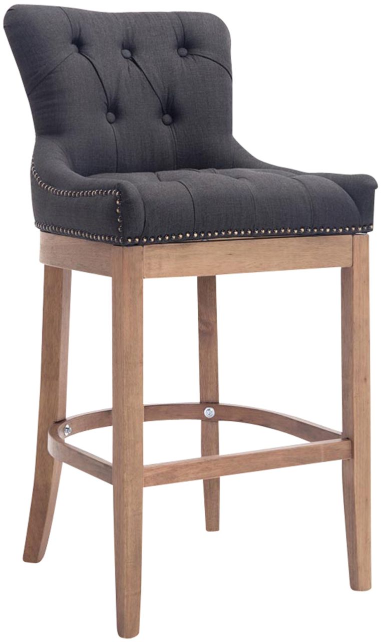 Bild von Barhocker Lakewood Stoff, Antik-hell dunkelgrau