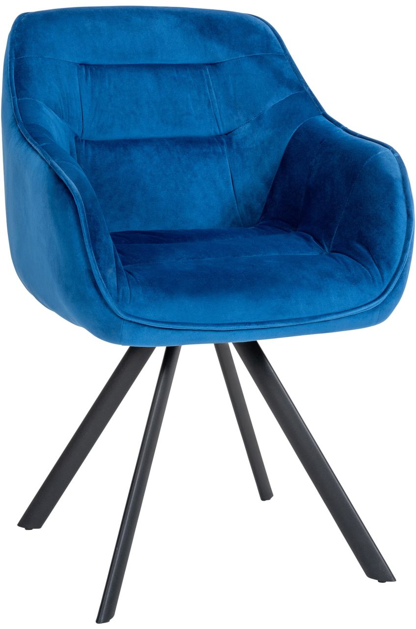 Bild von Stuhl Russel Samt blau