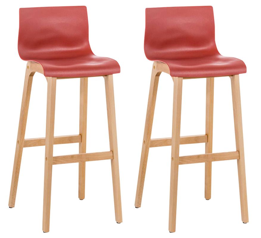 Bild von 2er Set Barhocker Hoover Natura rot