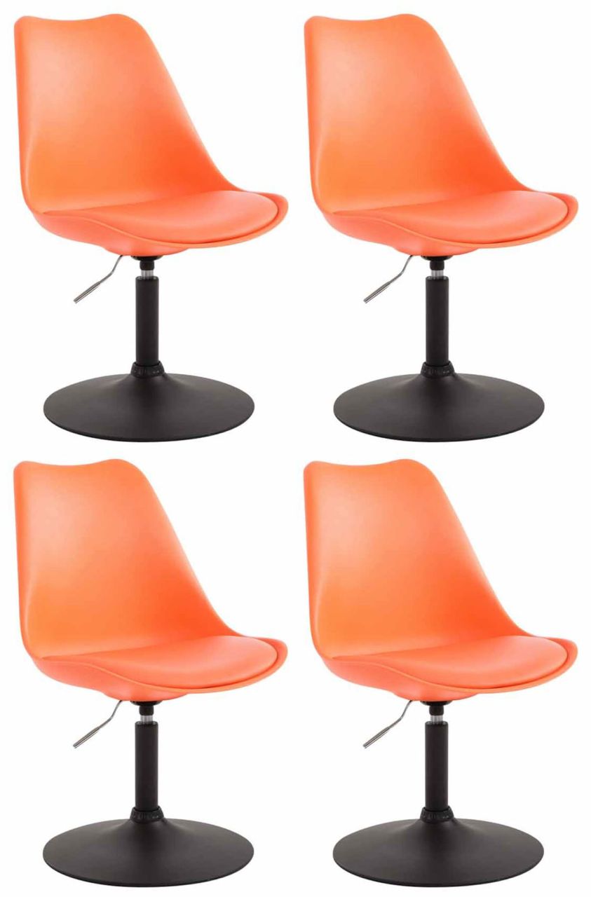 Bild von 4er Set Esszimmerstühle Maverick B Kunststoff orange