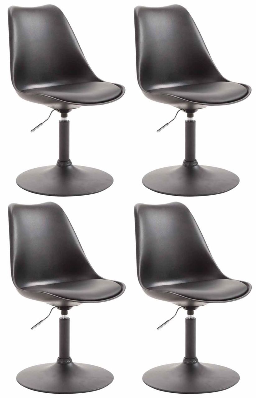 Bild von 4er Set Esszimmerstühle Maverick B Kunststoff schwarz