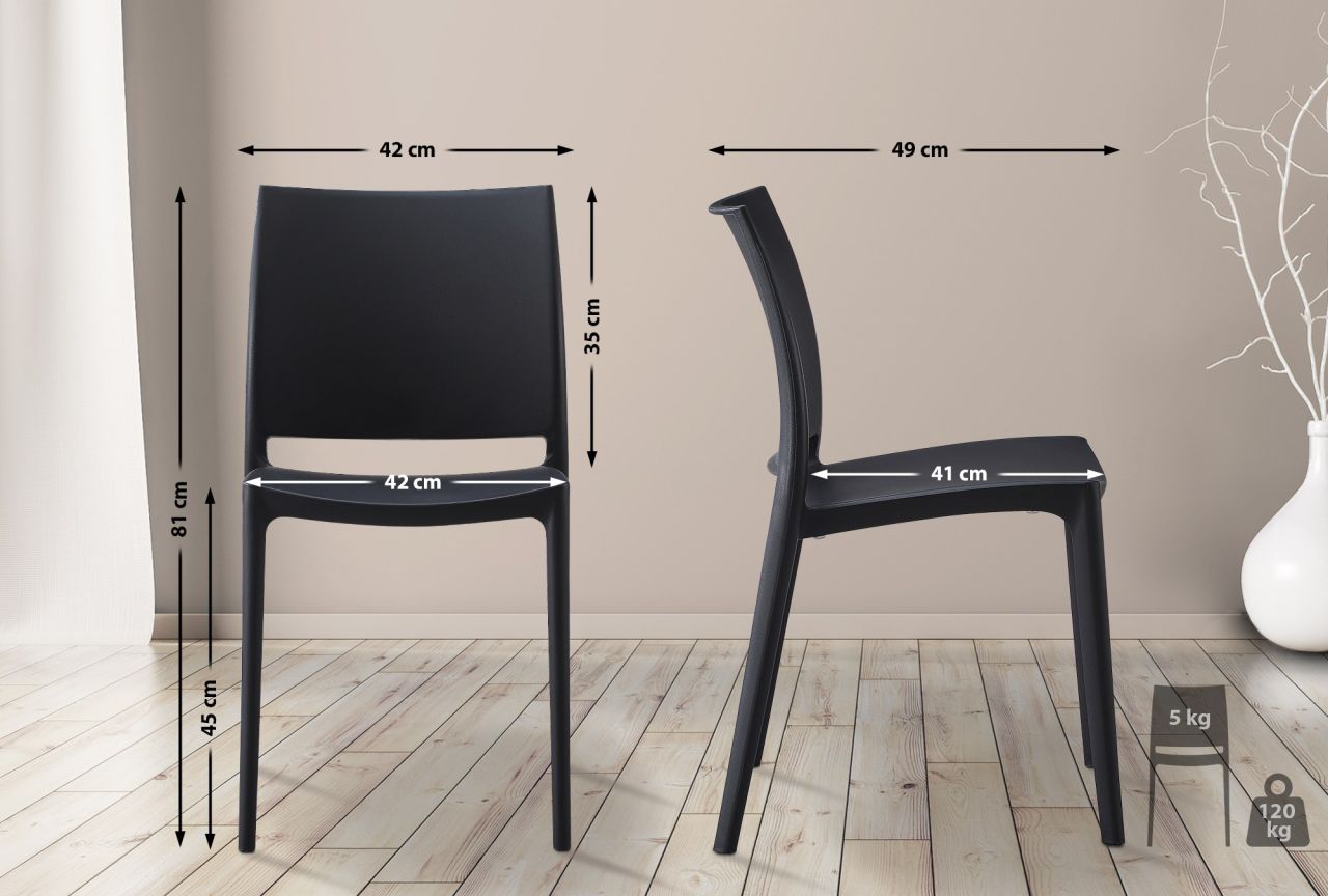 Bild von 2er Set Stuhl Meton schwarz