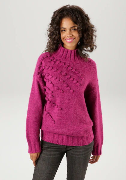 Bild von Aniston CASUAL Strickpullover, mit eingestrickten, kleinen Bommeln