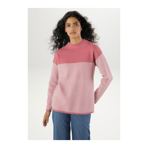 Bild von Aniston SELECTED Strickpullover mit weiterem Stehkragen