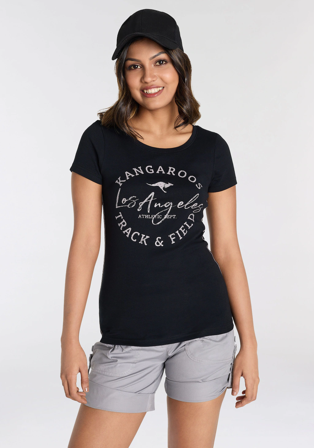 Bild von KangaROOS Print-Shirt, sehr figurbetonter Schnitt, Print, Rundhalsausschnitt
