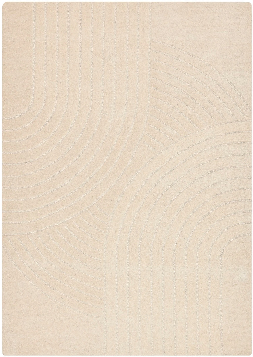 Bild von Home affaire Wollteppich "Gabbo Design, Handweb Teppich, reine Wolle, handgewebt", rechteckig, 14 mm Höhe, Hoch-Tief-Effekt, reine Wolle, Scandi-Look, Naturfaser, Handarbeit