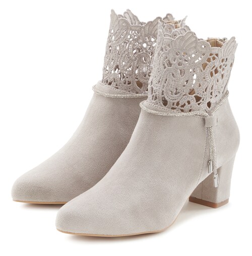 Bild von LASCANA Stiefelette, mit elegantem Spitzenbesatz, Stiefel, Boots