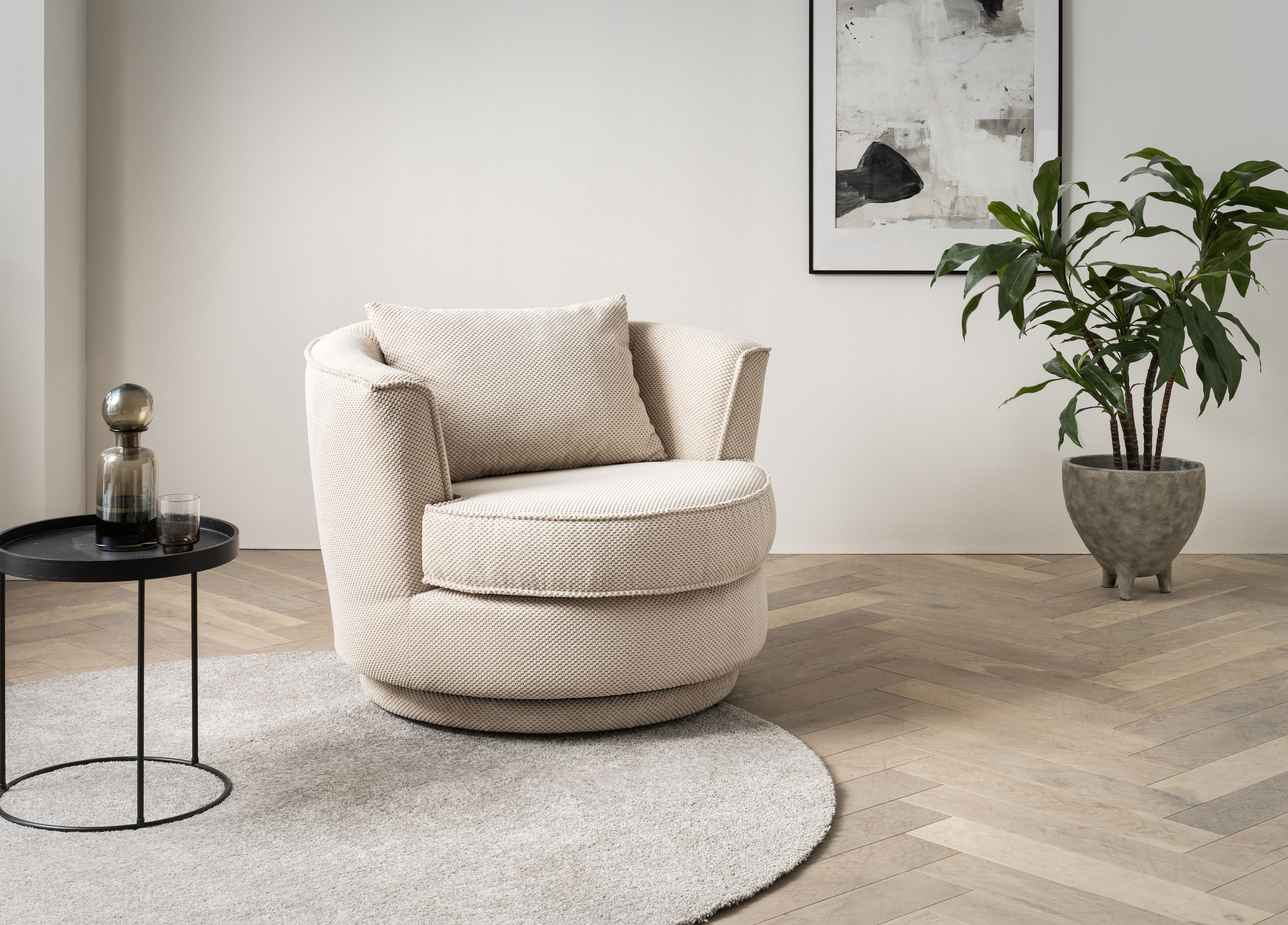 Bild von Leonique Drehsessel "MAISIE, Lese-Sessel, Love Seat,", trendige Stoffe MEGA CORD und Web-Velours, 360 Grad drehbar