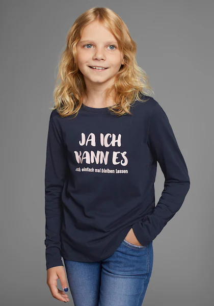 Bild von KIDSWORLD Langarmshirt »Ja ich kann es ... - Spruch«, Sprücheshirt für Mädchen