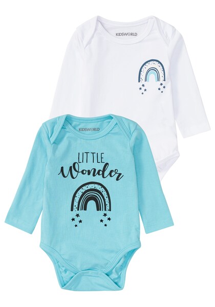 Bild von KIDSWORLD Langarmbody 2er Pack Baby-Bodies, Little Wonder (Packung, 2-tlg., 2) aus Bio-Baumwolle