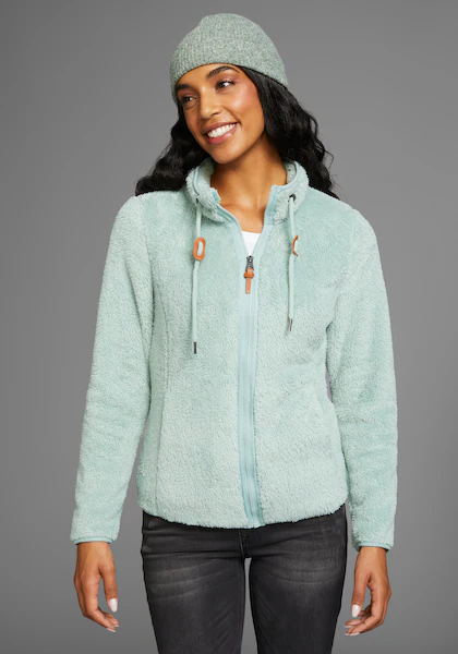 Bild von KangaROOS Sweatjacke, aus flauschigem Teddy-Fleece