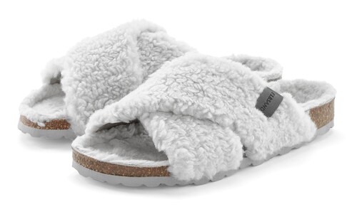 Bild von Elbsand Hausschuh, mit Kreuzbandage, Pantolette, Pantoffel, Mule, offener Schuh
