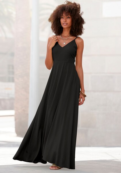 Bild von LASCANA Maxikleid, aus gewebter Viskose, Cut-Out am Rücken, Sommerkleid