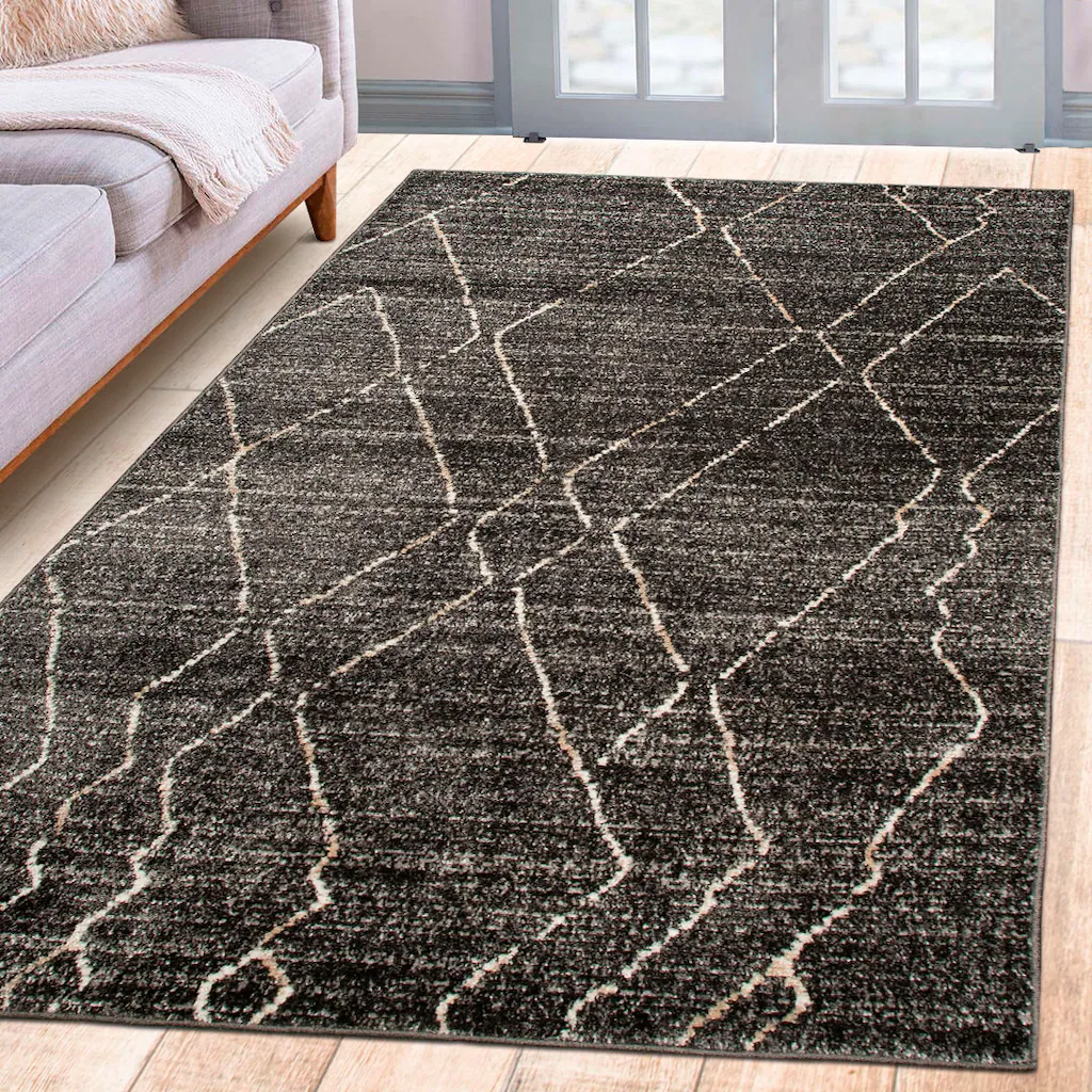 Bild von my home Teppich "Smilla", rechteckig, 9 mm Höhe, mit besonders weichem Flor, Kurzflor, moderne Berber Optik, Boho