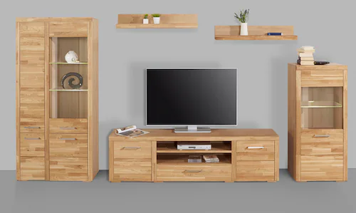 Bild von Home affaire Wohnwand »Falco«, (Set, 4 St., 5), Fronten aus Massivholz