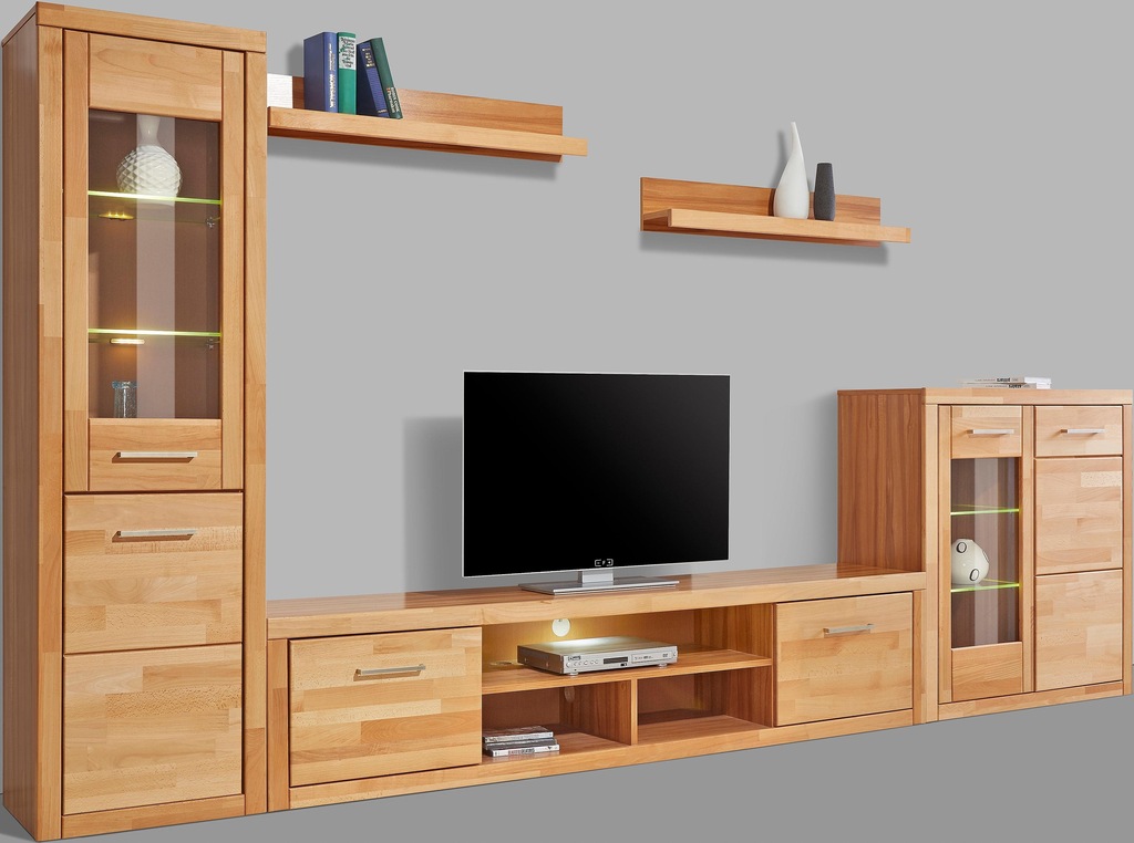 Bild von Home affaire Wohnwand "Logo", (Set, 5 St.), teilmassives Holz