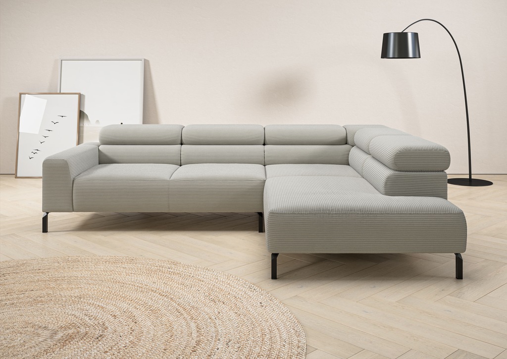 Bild von Places of Style Ecksofa "Antonelli, L-Form, incl. Kopfteilverstellung, Breite 276 cm", wahlweise elektrische Sitztiefenverstellung