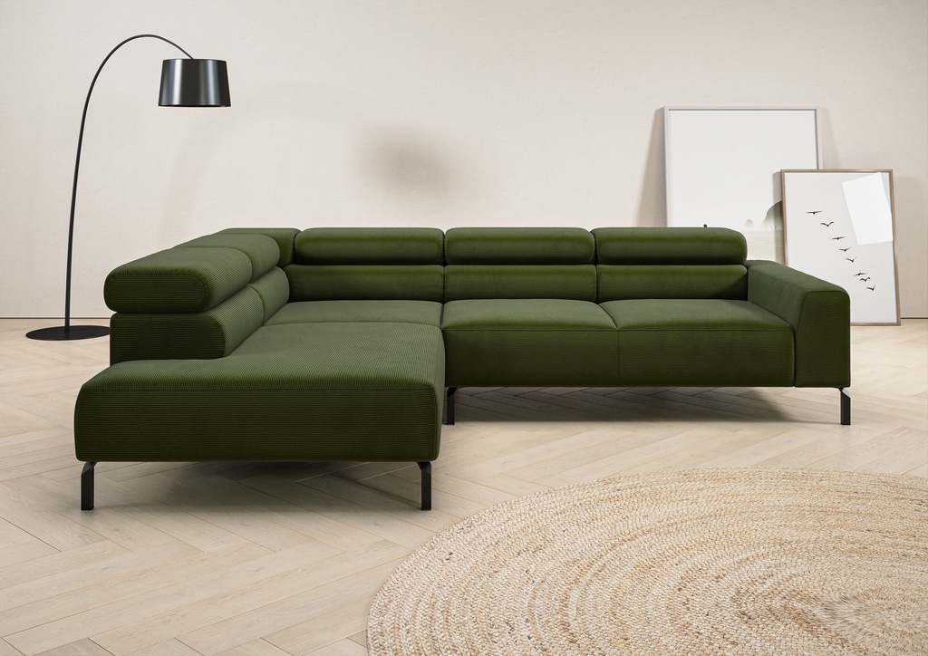 Bild von Places of Style Ecksofa "Antonelli, L-Form, incl. Kopfteilverstellung, Breite 276 cm", wahlweise elektrische Sitztiefenverstellung