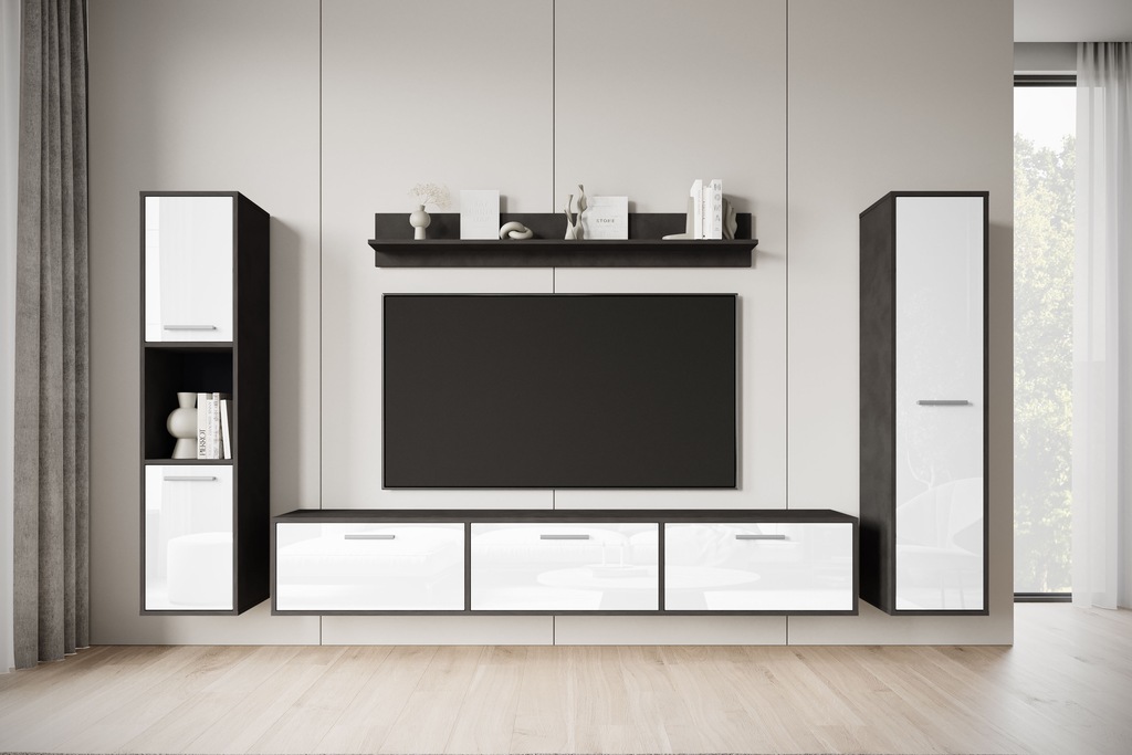 Bild von INOSIGN Wohnwand "BOGOTA XL", (Komplett-Set, 4 St.), moderne Wohnwand mit viel Stauraum, hängend und stehend montierbar