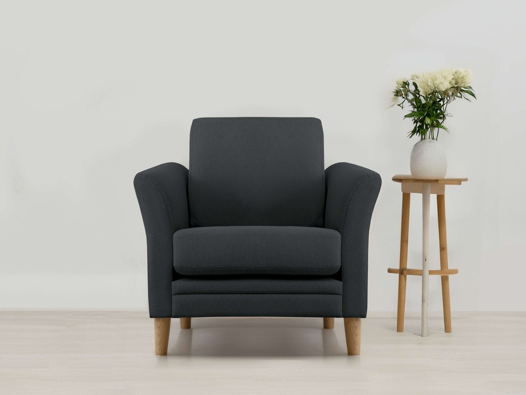 Bild von Home affaire Sessel "Arellano, Breite 93 cm", klassisches Design, mit Massivholzfüßen, Webstoff fein
