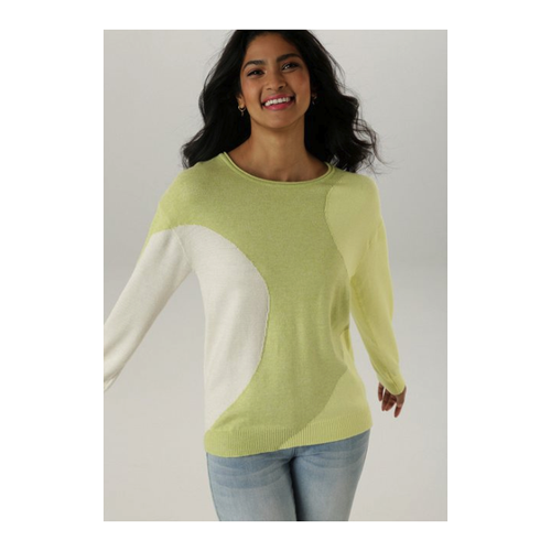 Bild von Aniston SELECTED Strickpullover mit Rollkante am Rundhalsausschnitt - NEUE KOLLEKTION