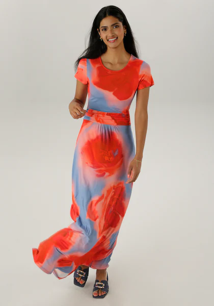 Bild von Aniston SELECTED Maxikleid, mit figurbetonenden Raffungen in der Taille - NEUE KOLLEKTION