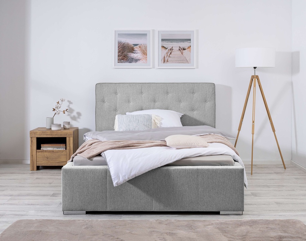 Bild von andas Polsterbett "Lerum", wahlweise mit Lattenrost, Matrazte H2 o. H3 und Bettkasten