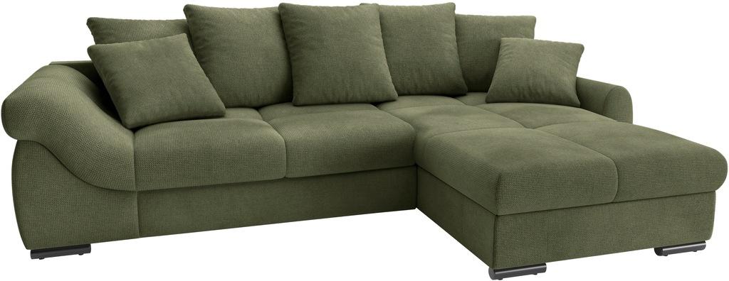Bild von Mr. Couch Ecksofa "Livorno", inkl. Hochschläfer-Bettauszug, XL-Bettkasten weiß beschichtet